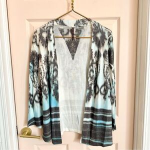 Chic Patterned Sienna Rose Open Cardigan